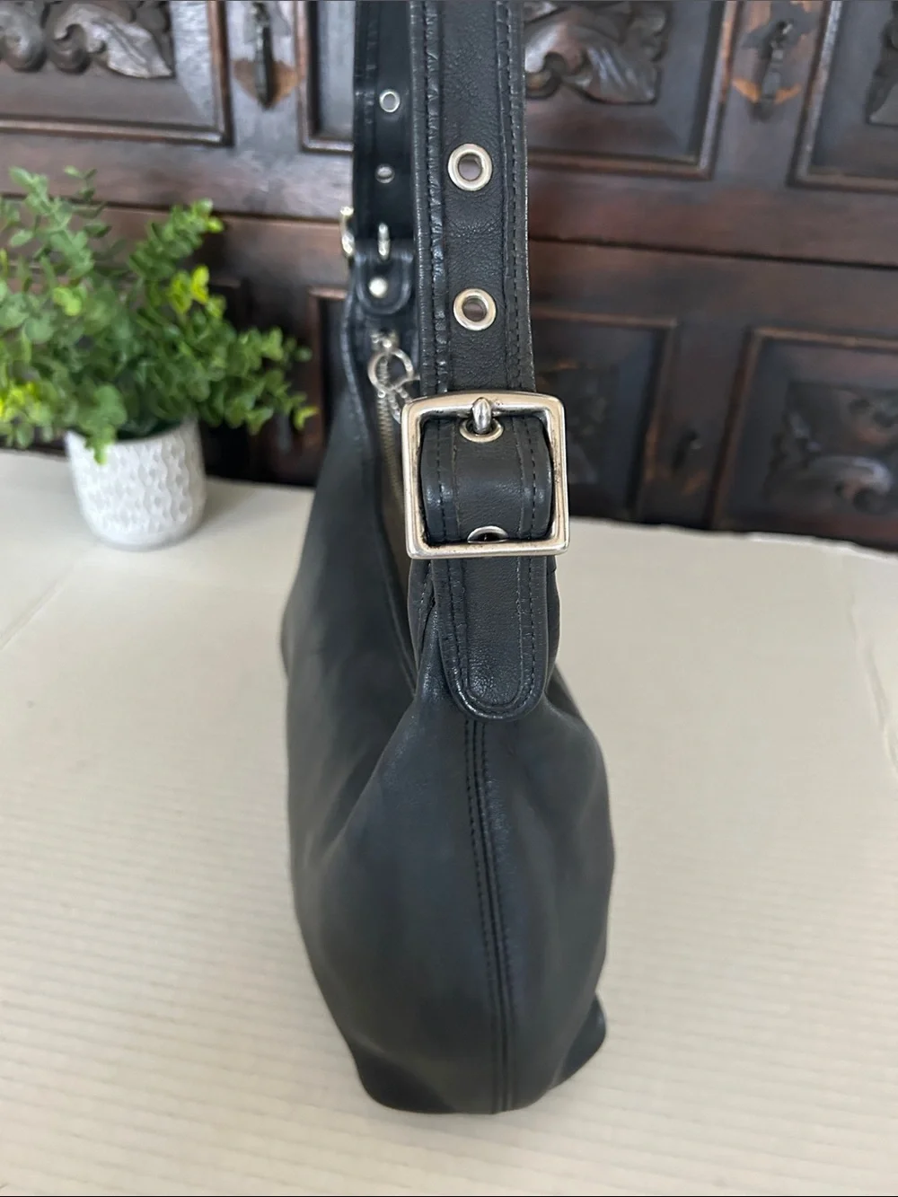 Extremely Rare Made In USA Old Coach 9059 Shoulder Bag Black